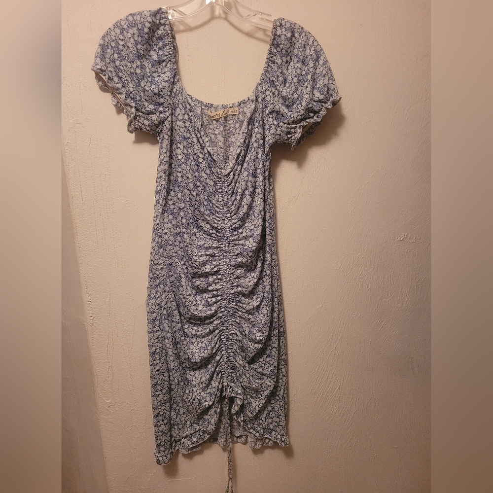 Floral Blue Adjustable Lenght Dress